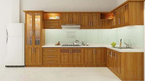 Tủ bếp gỗ xoan đào
